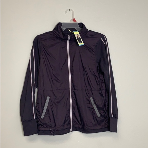 Tangerine Jackets & Blazers - Tengerine purple active stripe jacket large